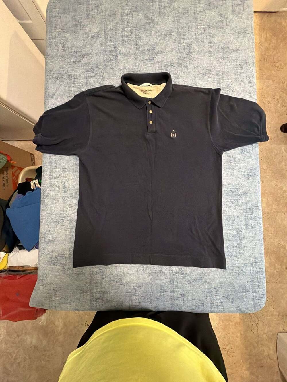 Bugle Boy Original Men's Navy Blue Embroidered Polo Shirt Size M